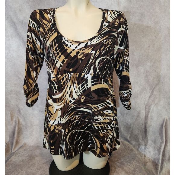 Women's Cato Abstract Print Blouse Size Small - Picture 2 of 5